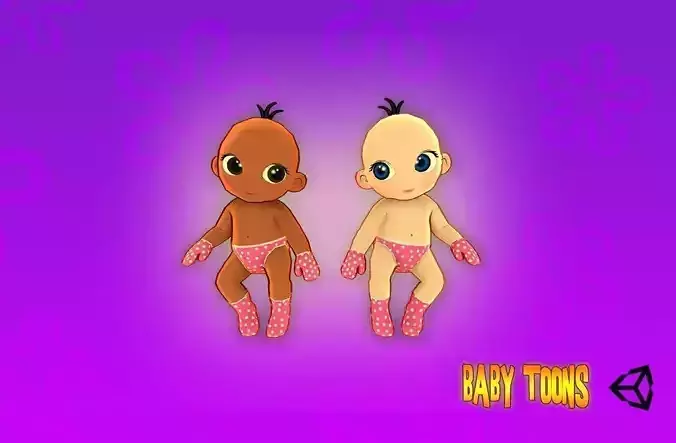 Baby Toons  Low-poly 3D model