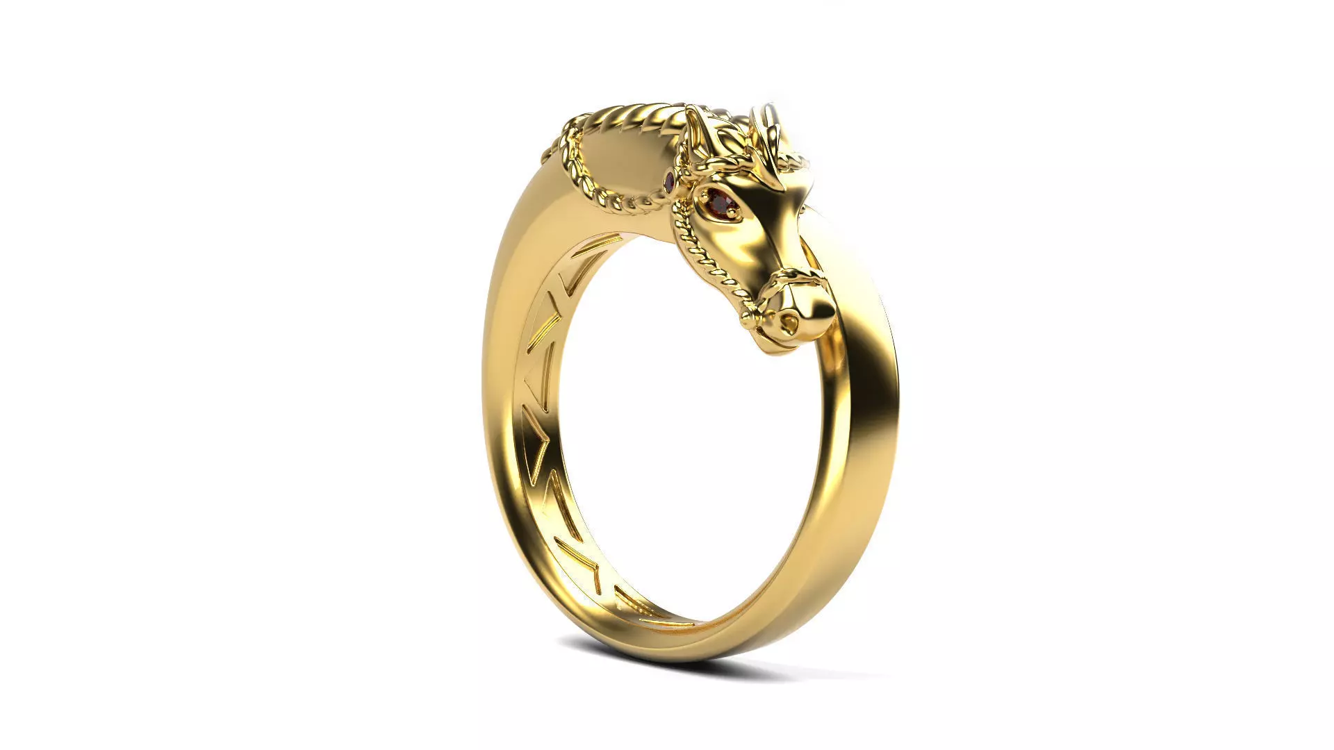 Horse ring 3D print model_0
