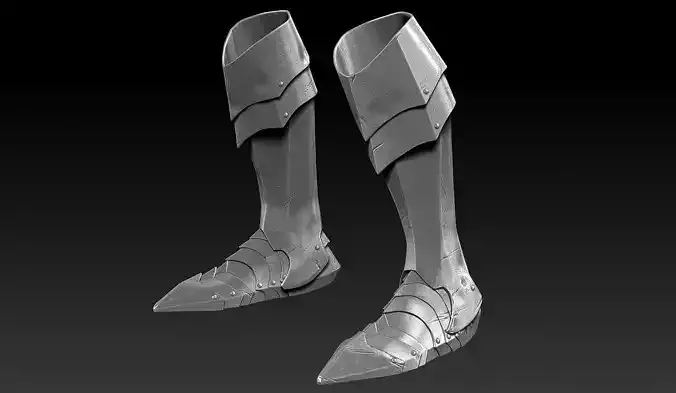 Zbrush Foot Armor 3D model