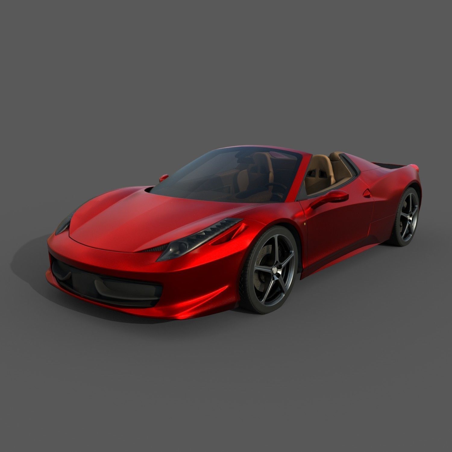 Low Poly Sports Car Low-poly  3D model