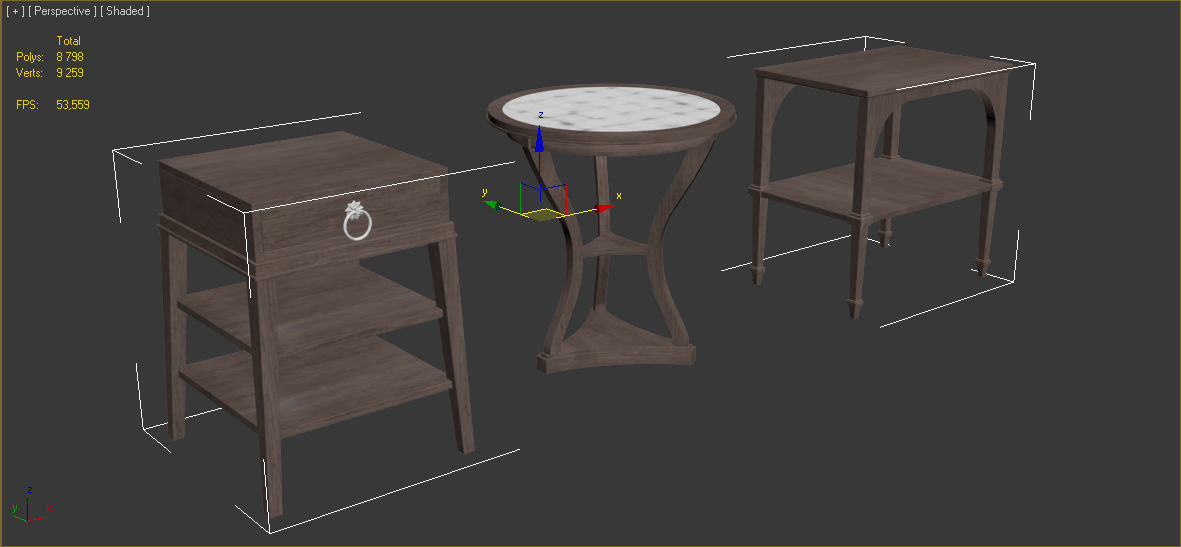 Bernhardt Sutton House End tables 3D model_6