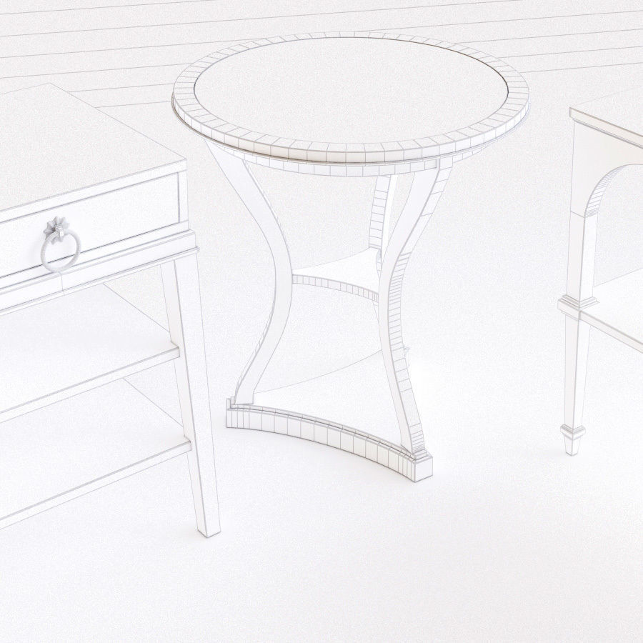 Bernhardt Sutton House End tables 3D model_4