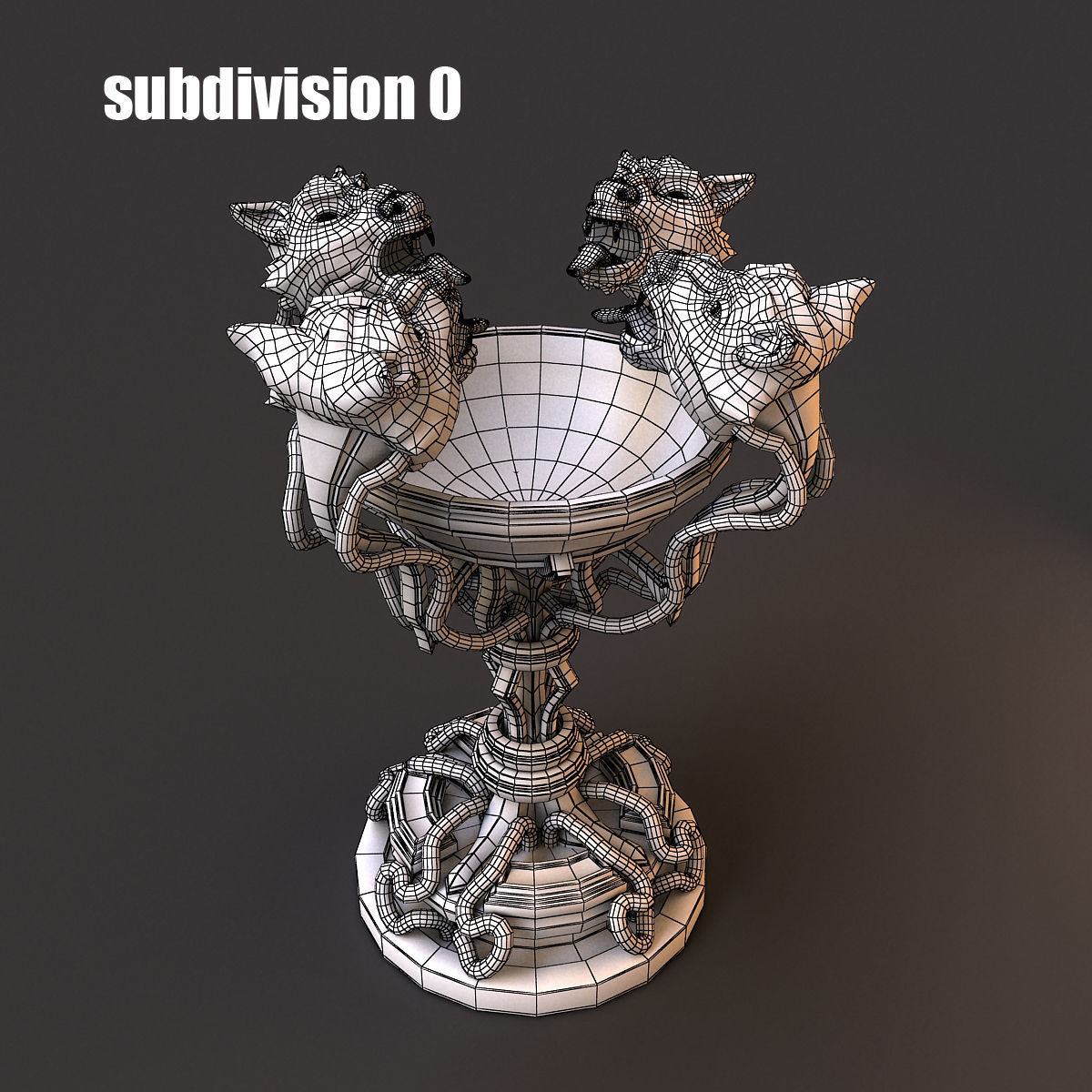 floor lamp tiger fantasy 3D model_9