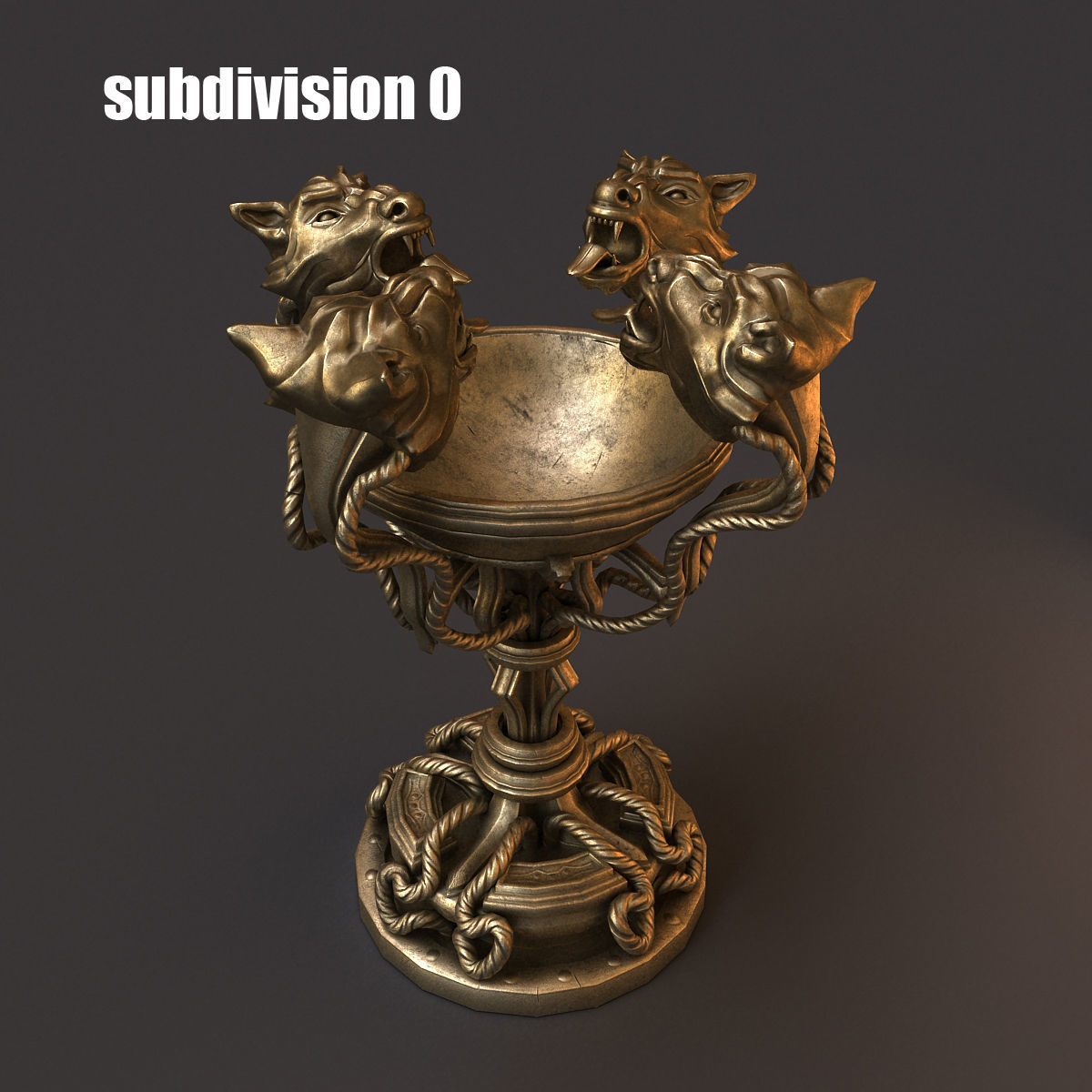 floor lamp tiger fantasy 3D model_8