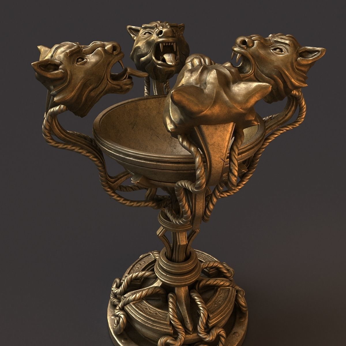 floor lamp tiger fantasy 3D model_3