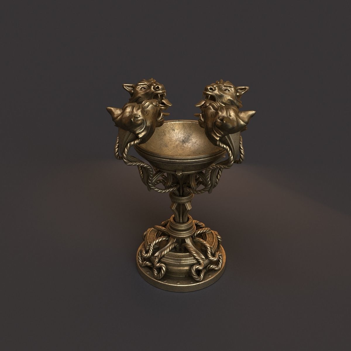 floor lamp tiger fantasy 3D model_7