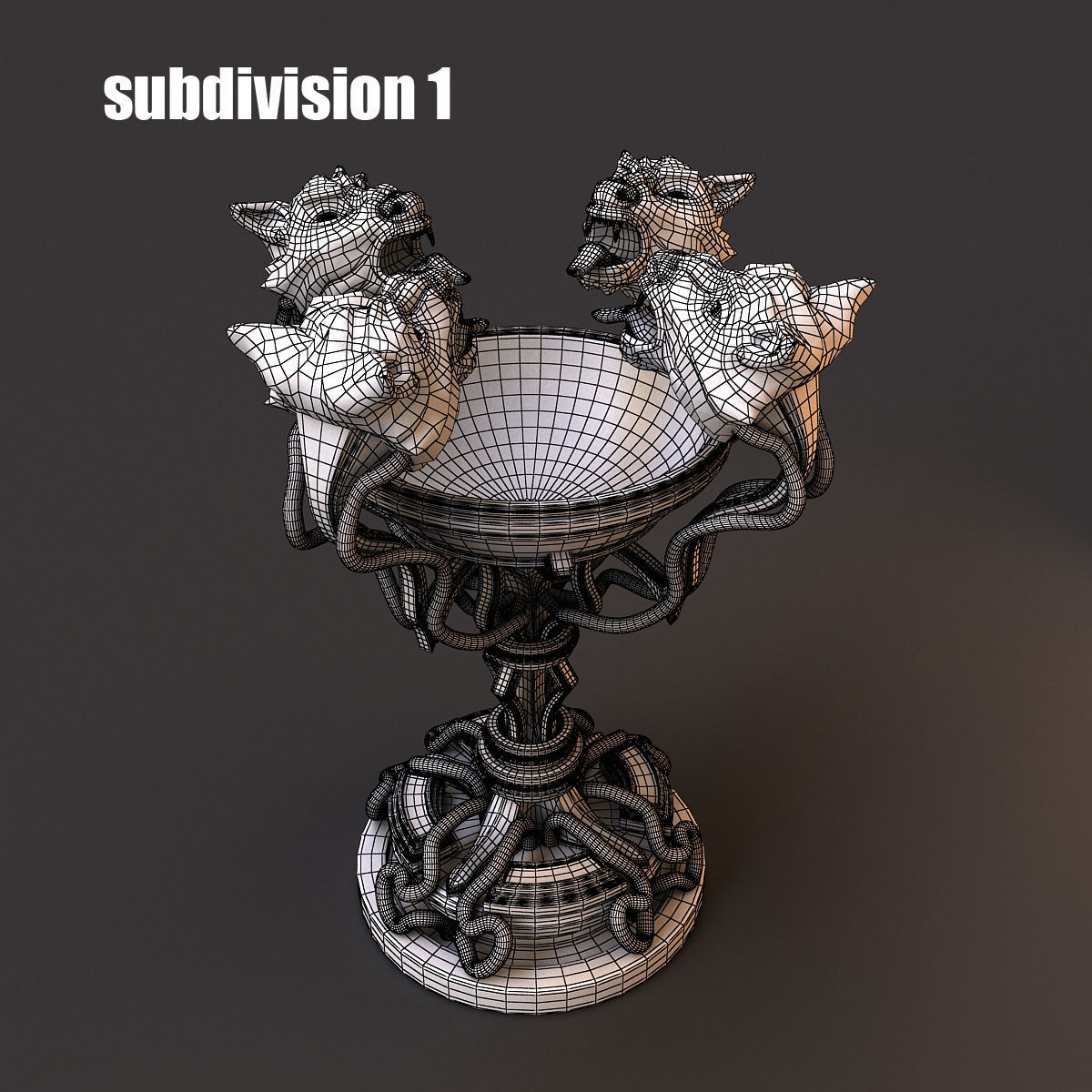 floor lamp tiger fantasy 3D model_10