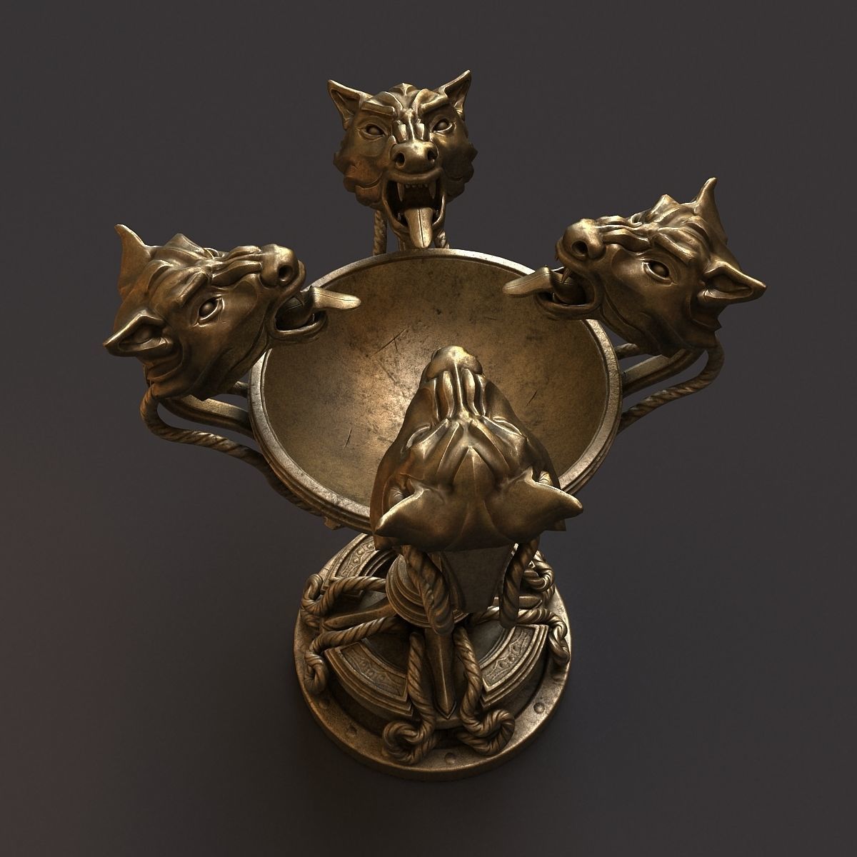 floor lamp tiger fantasy 3D model_6