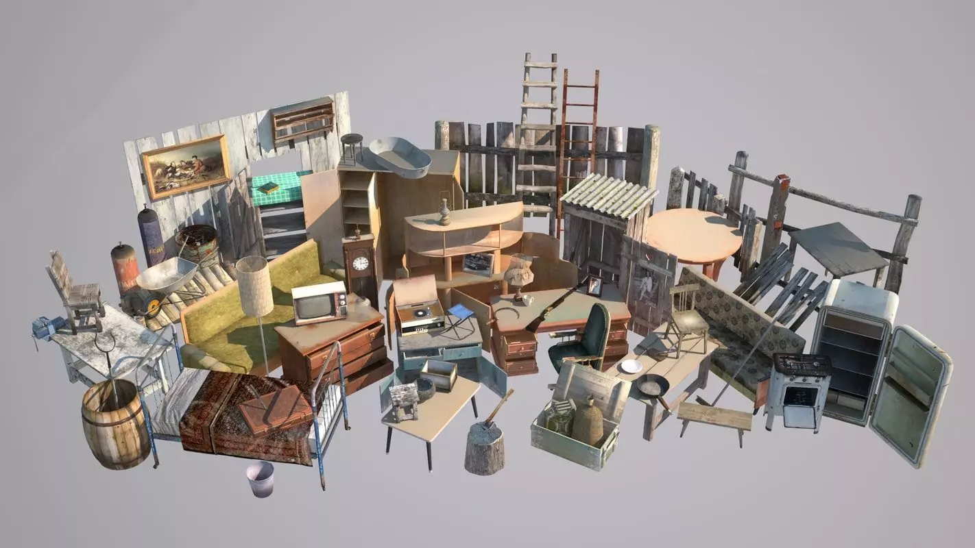 Game Objects Low-poly 3D model