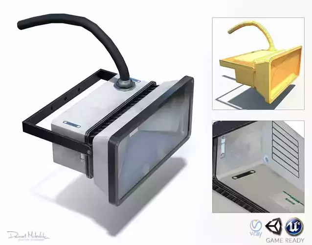 Led Halogen Low Poly PBR