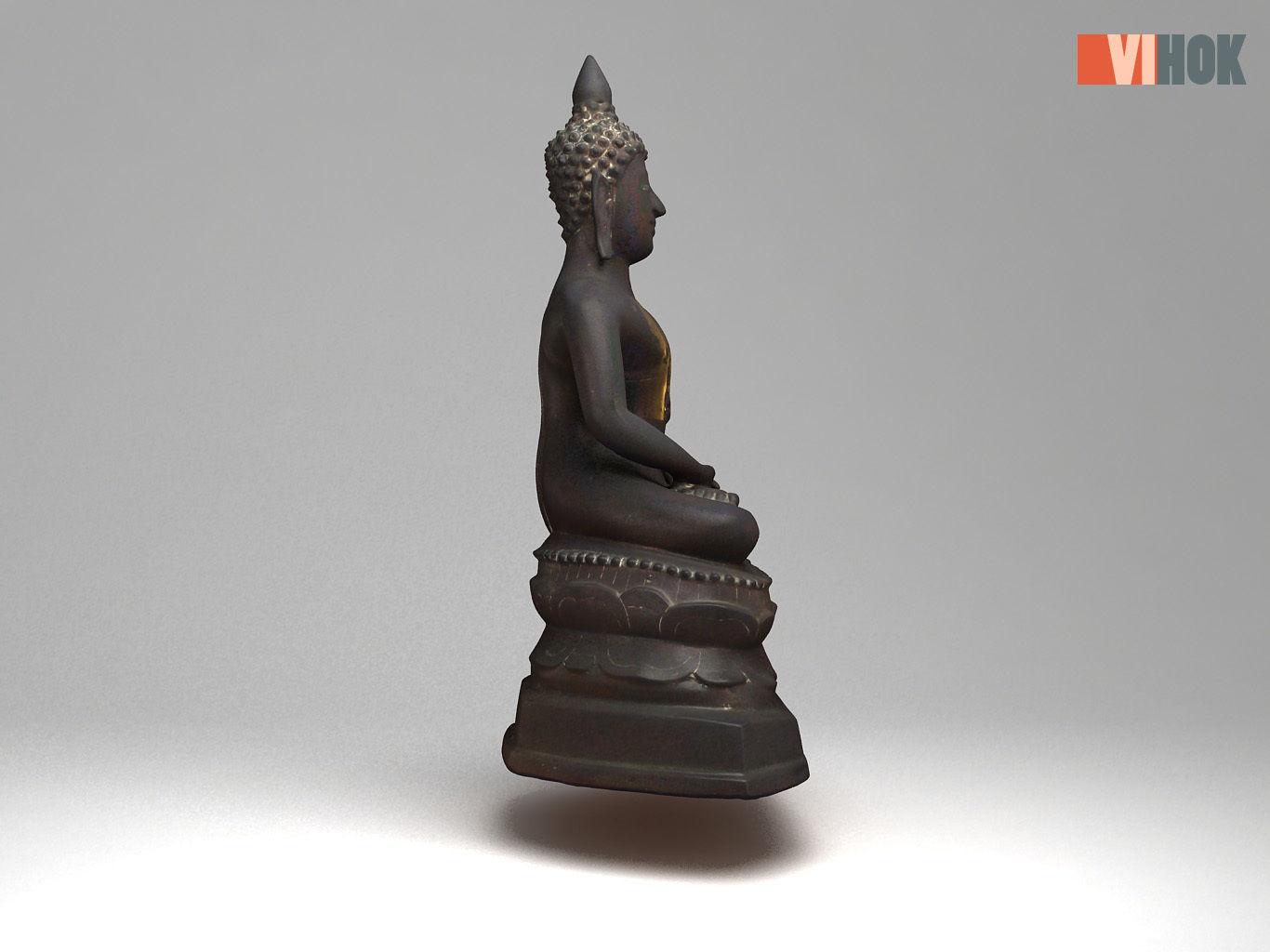 Ancient Buddhas  Low-poly 3D model_6