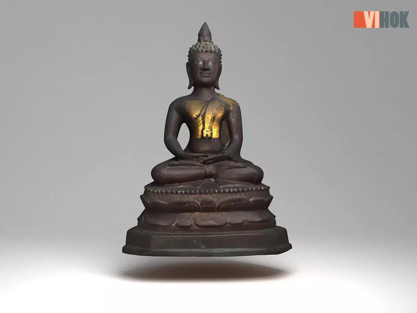 Ancient Buddhas  Low-poly 3D model_0