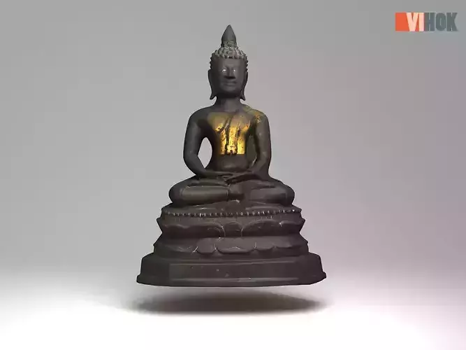 Ancient Buddhas  Low-poly 3D model