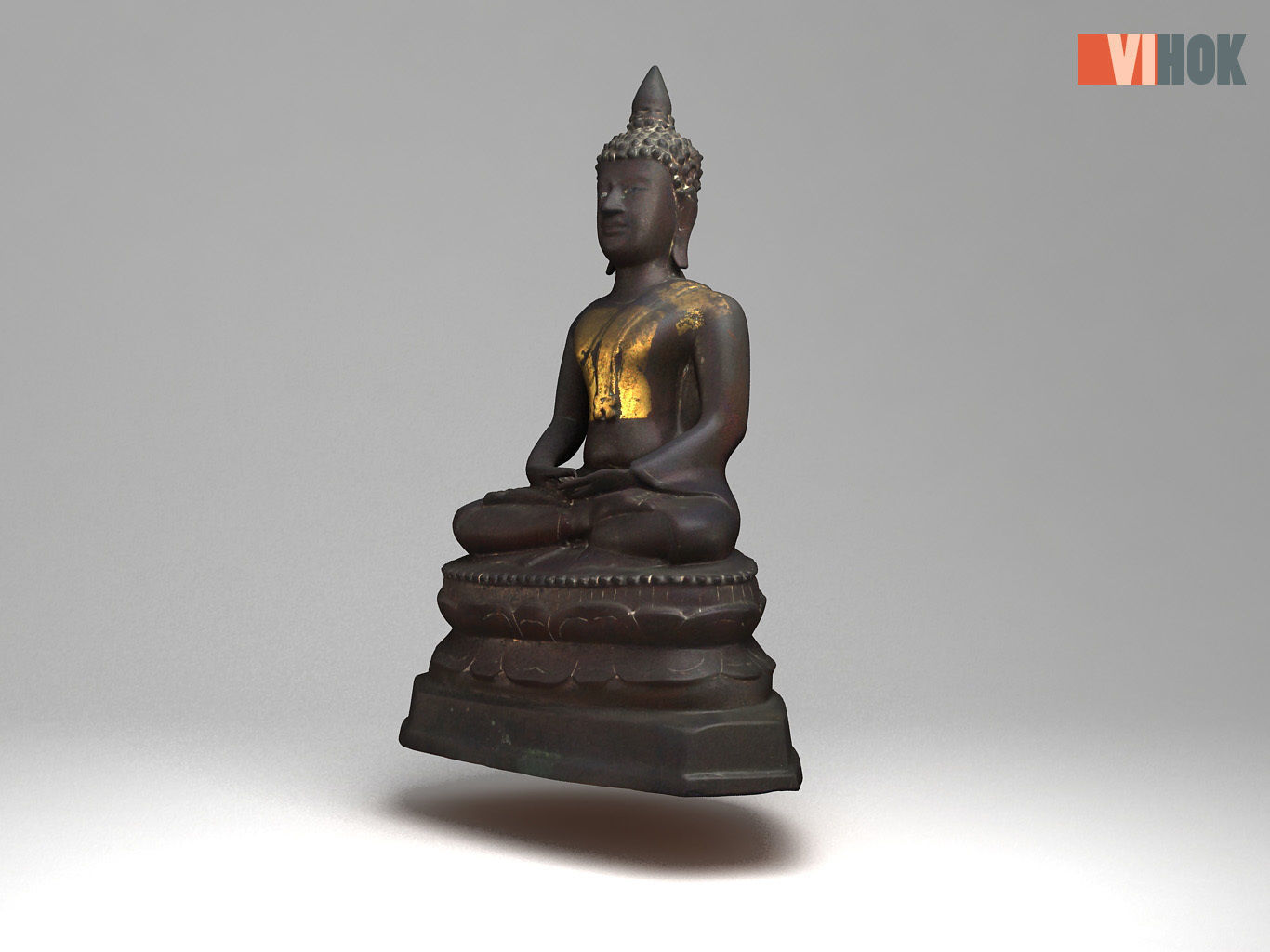 Ancient Buddhas  Low-poly 3D model_1