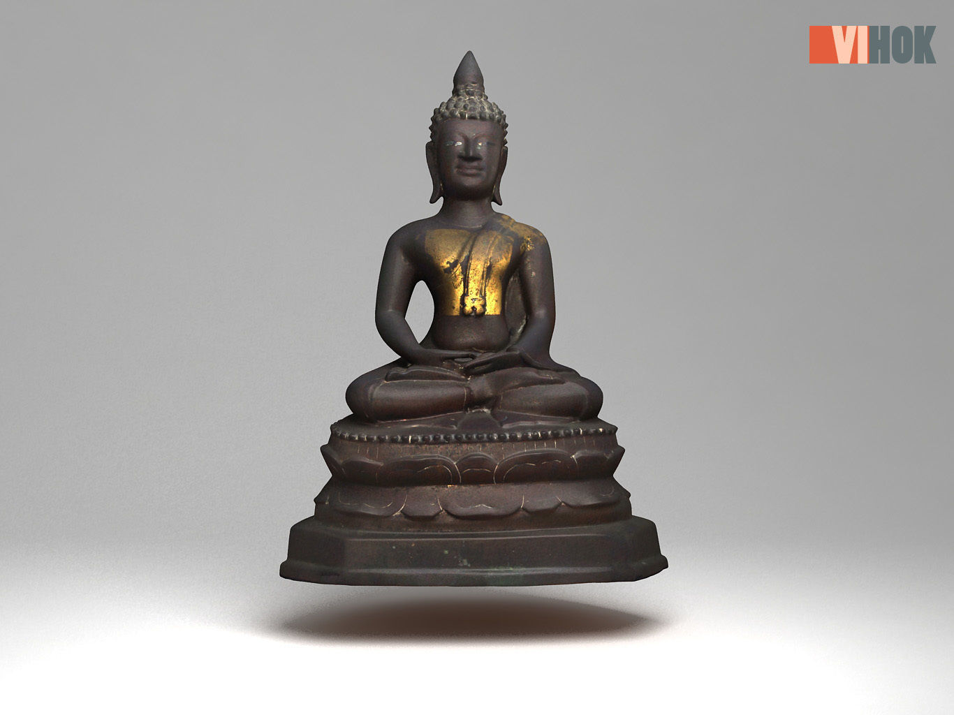 Ancient Buddhas  Low-poly 3D model_8
