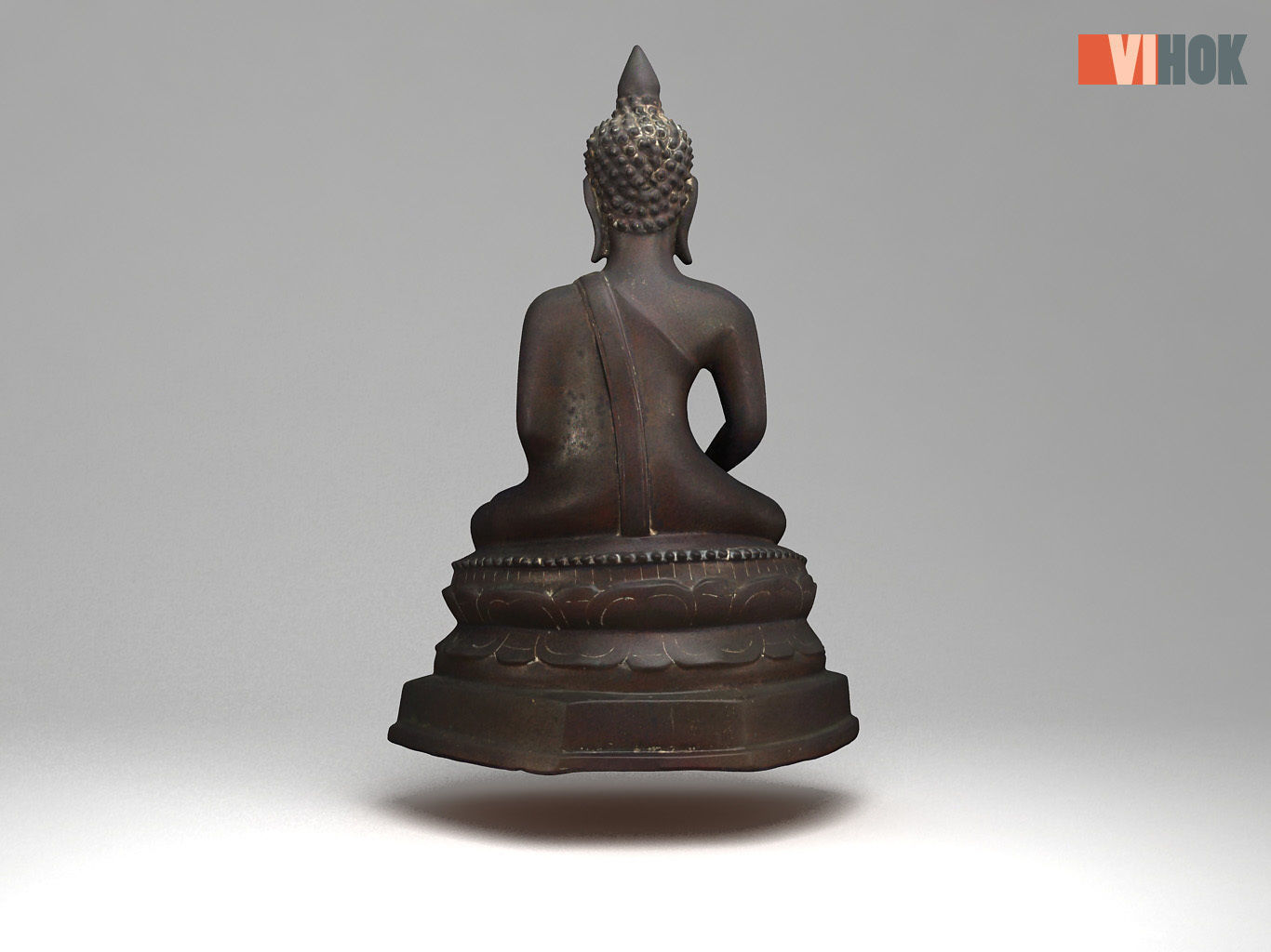 Ancient Buddhas  Low-poly 3D model_4