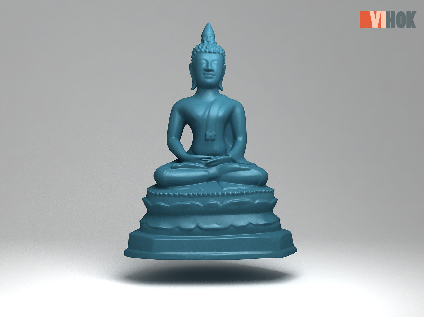 Ancient Buddhas  Low-poly 3D model_9