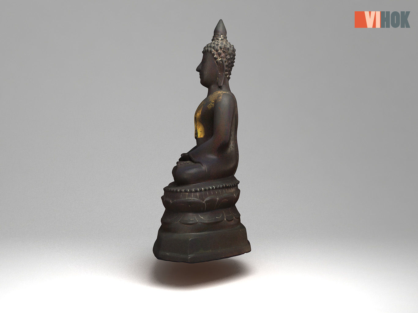 Ancient Buddhas  Low-poly 3D model_2