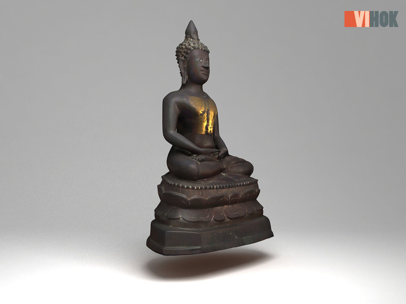 Ancient Buddhas  Low-poly 3D model_7