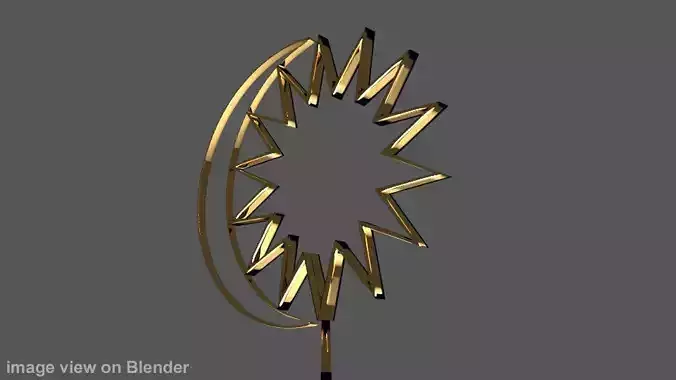 Symbol of Bulan Sabit 3D model