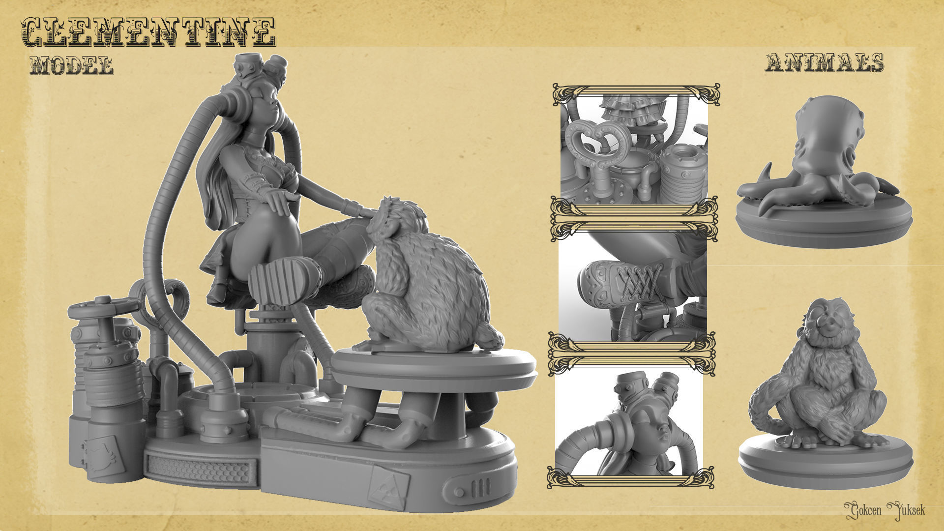 Clementine Free 3D print model_3