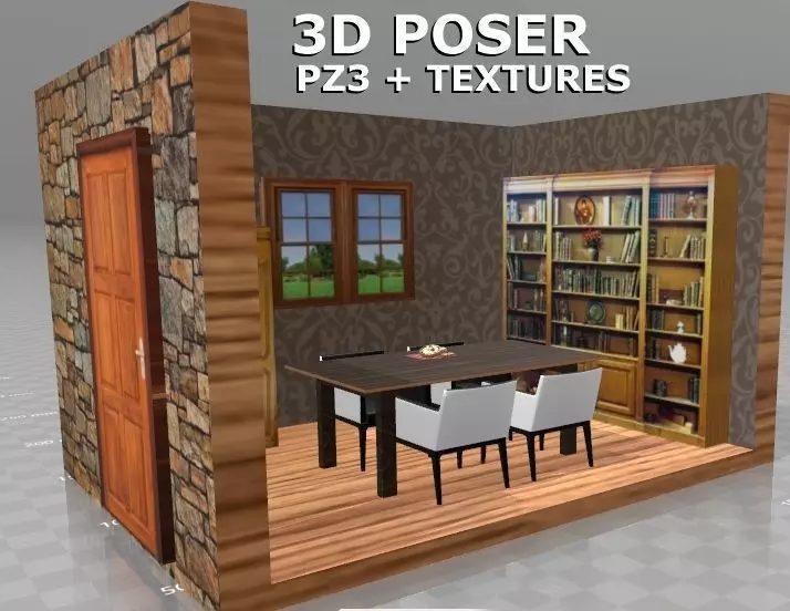 maison interieur internetmoi Free 3D model