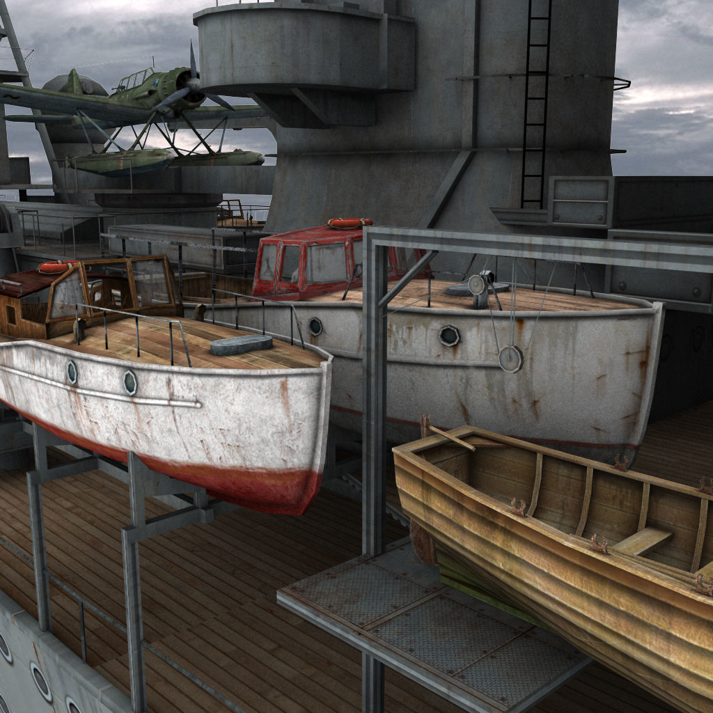 Prinz Eugen Cruiser Low-poly 3D model_1