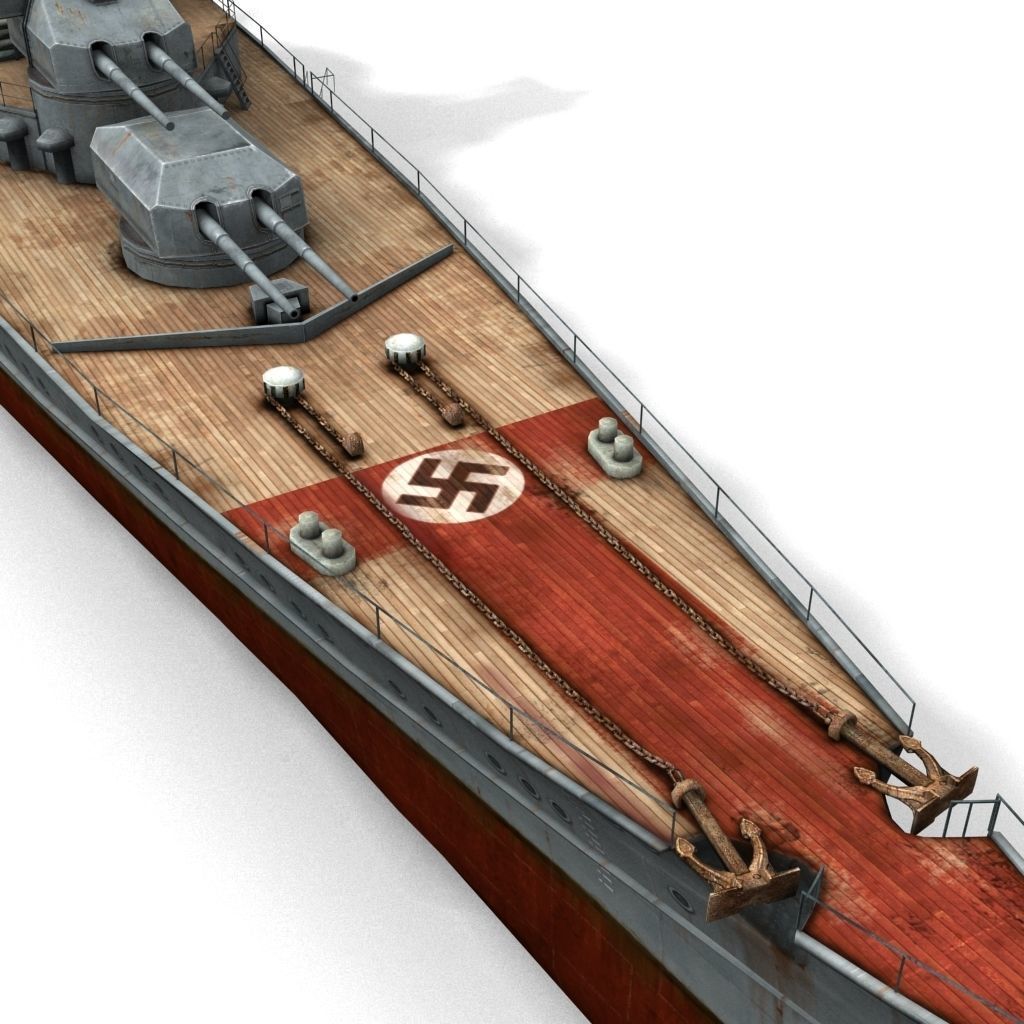 Prinz Eugen Cruiser Low-poly 3D model_8