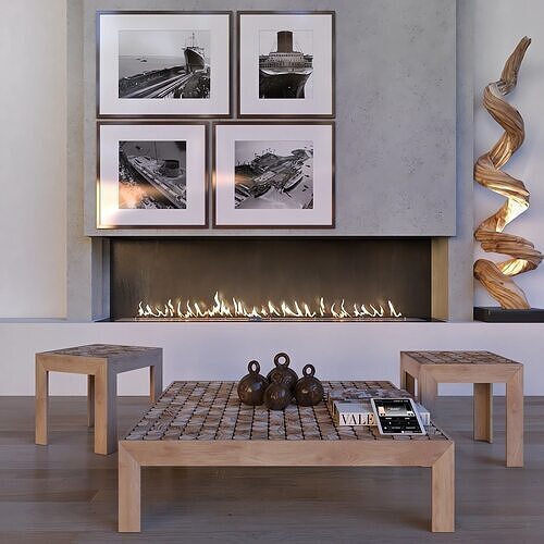 PLANIKA FLA3 CS 02 with ANIMATED FIRE 3D model
