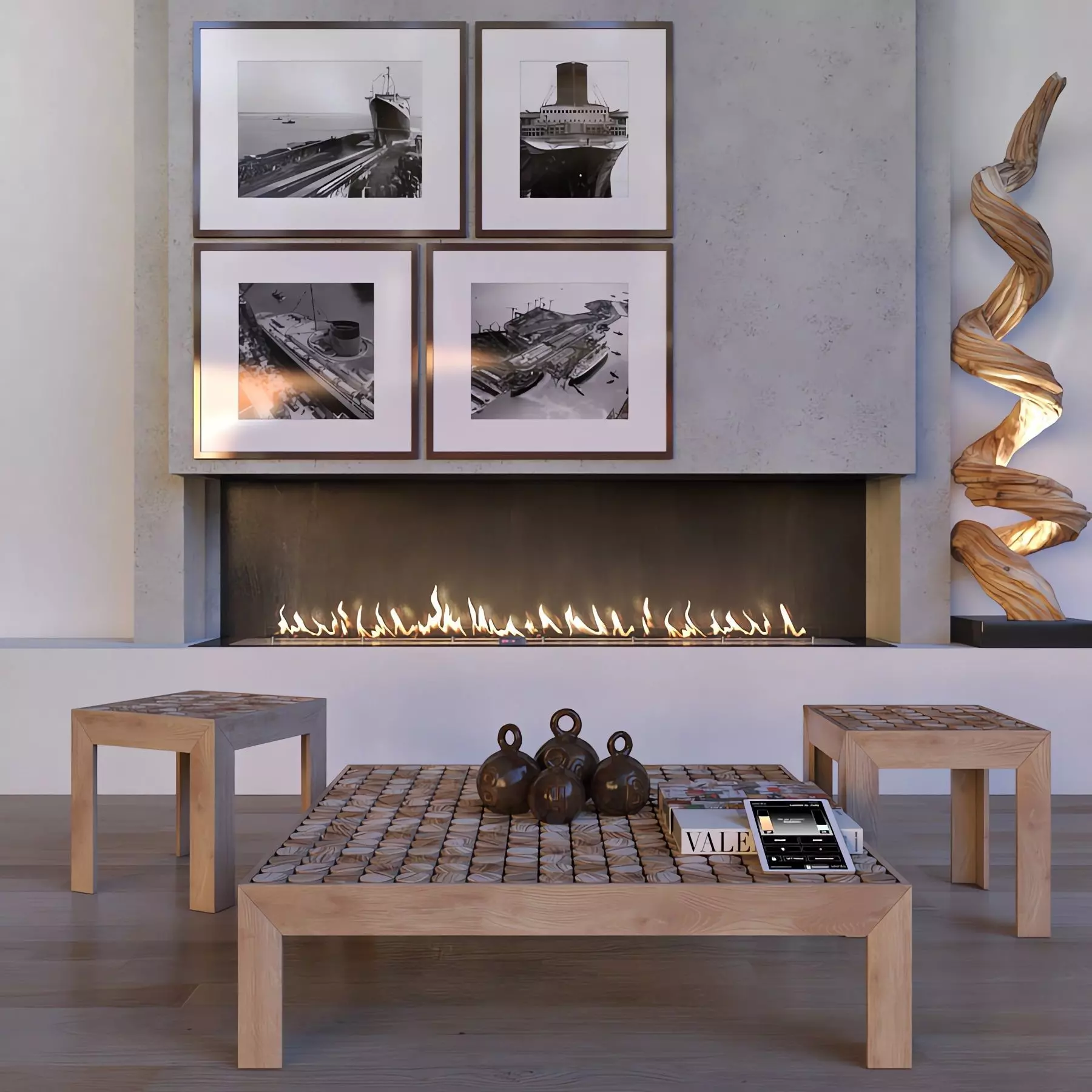 PLANIKA FLA3 CS 02 with ANIMATED FIRE 3D model