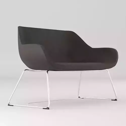 Black leather office chair