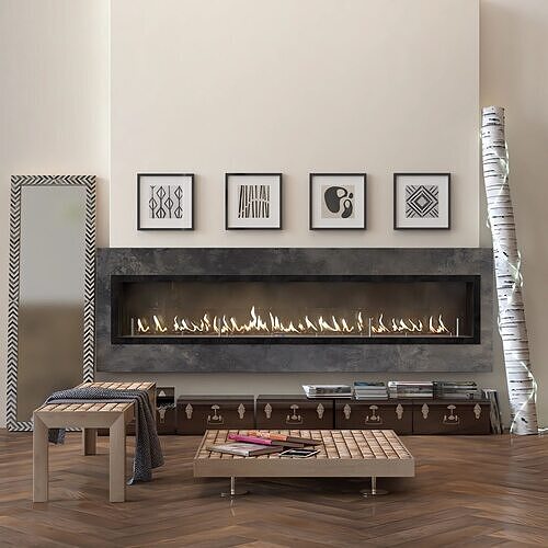 PLANIKA FLA3 CS in casing A with ANIMATED FIRE 3D model