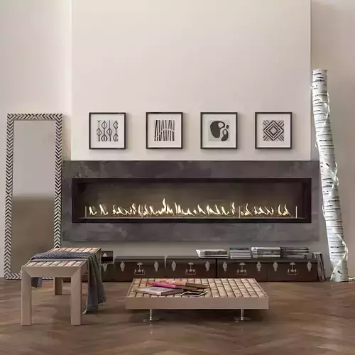PLANIKA FLA3 CS in casing A with ANIMATED FIRE 3D model