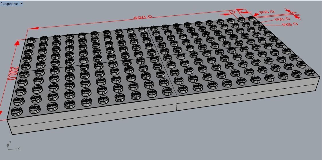 Brick 10x20 undersite studs Ready For Games and Printable 3D print model_9