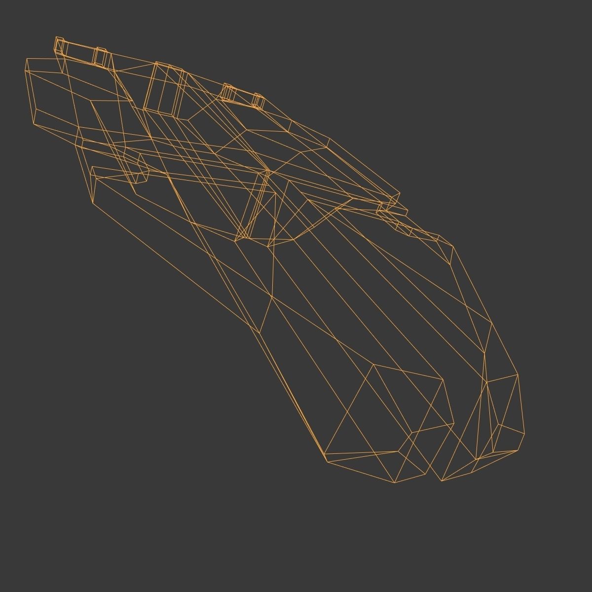StarFreighter star wars spaceship Low-poly 3D model_13