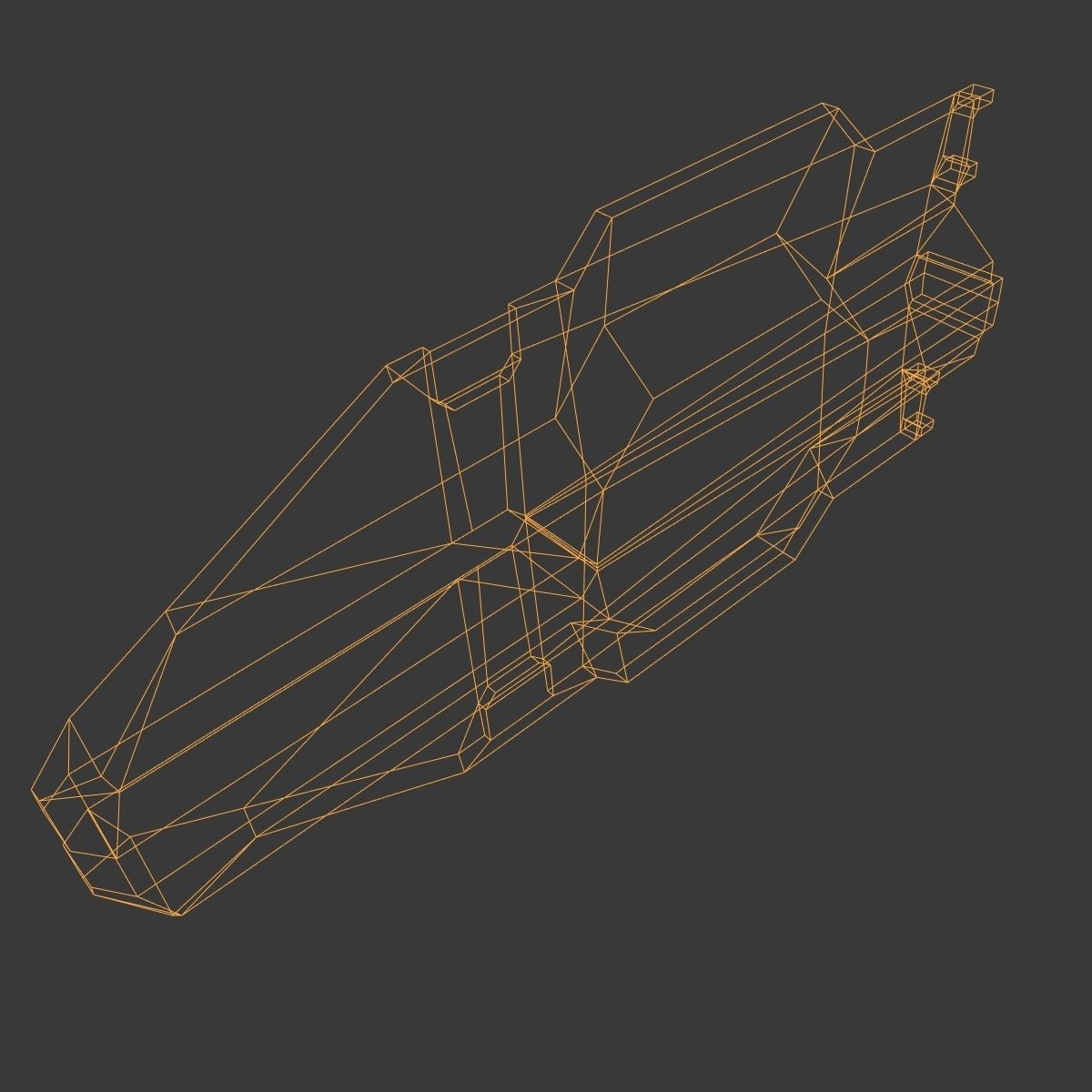 StarFreighter star wars spaceship Low-poly 3D model_16