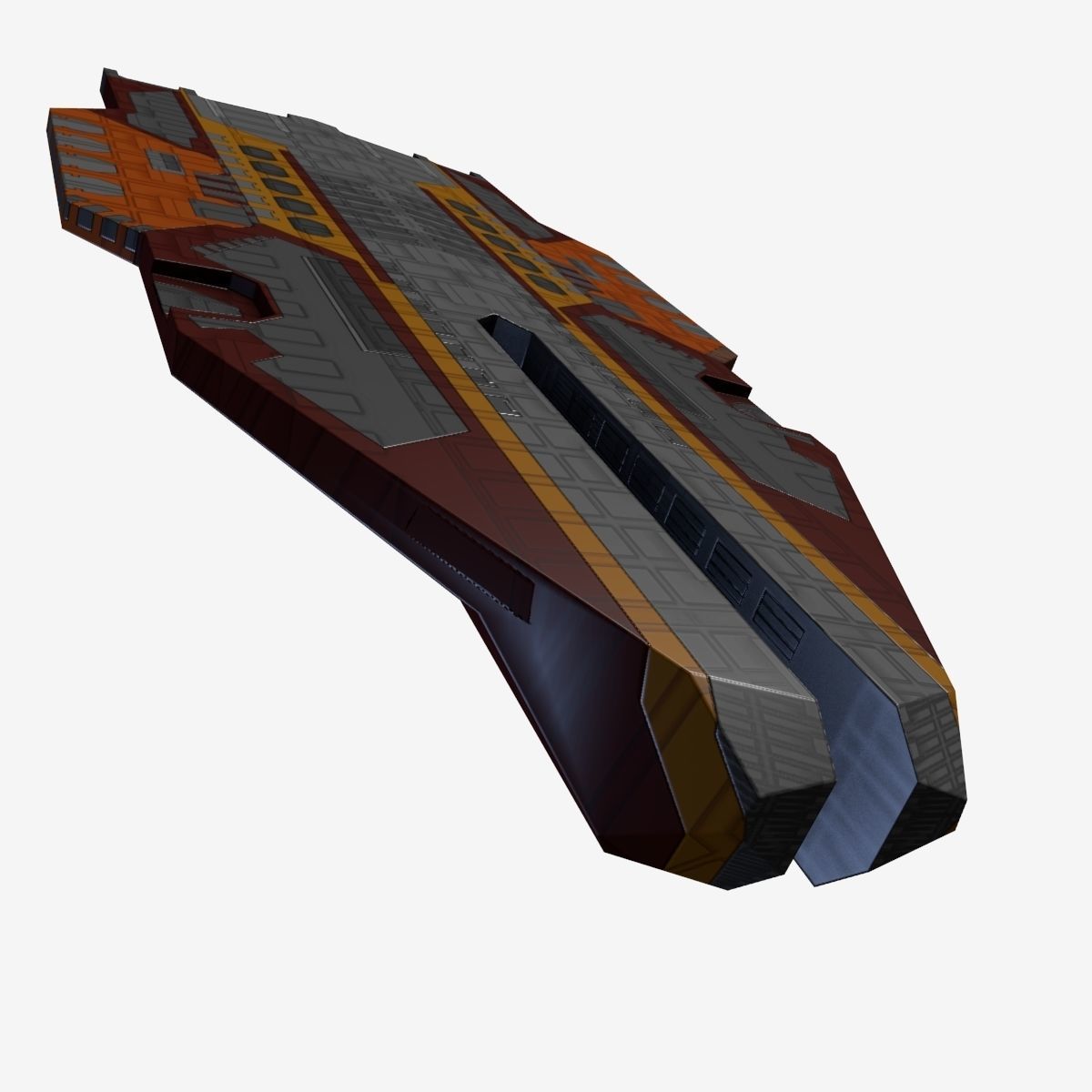 StarFreighter star wars spaceship Low-poly 3D model_3