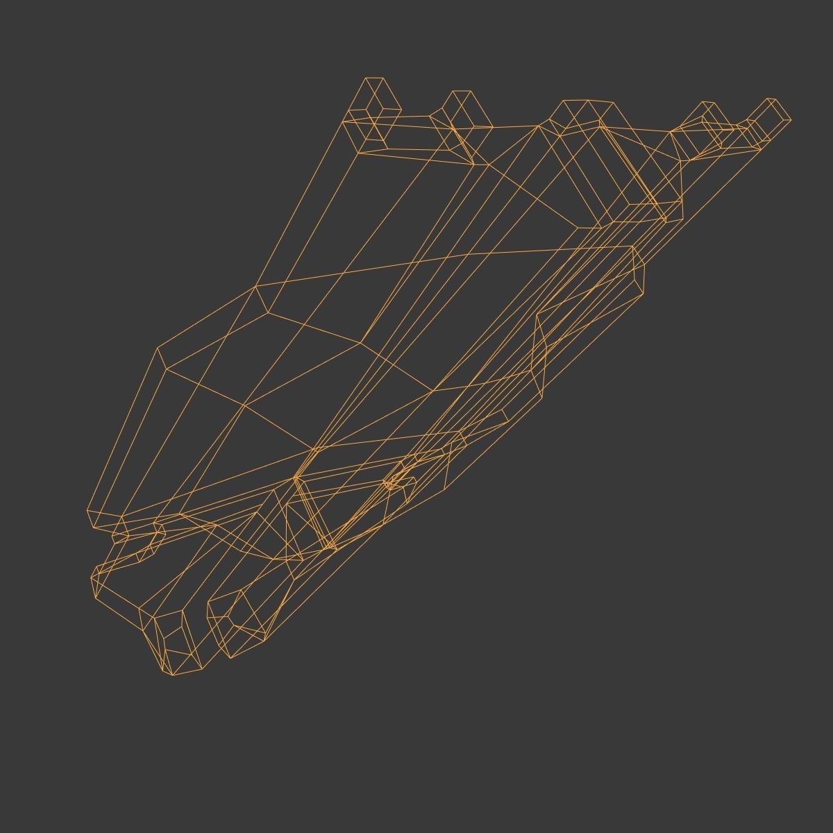 StarFreighter star wars spaceship Low-poly 3D model_14