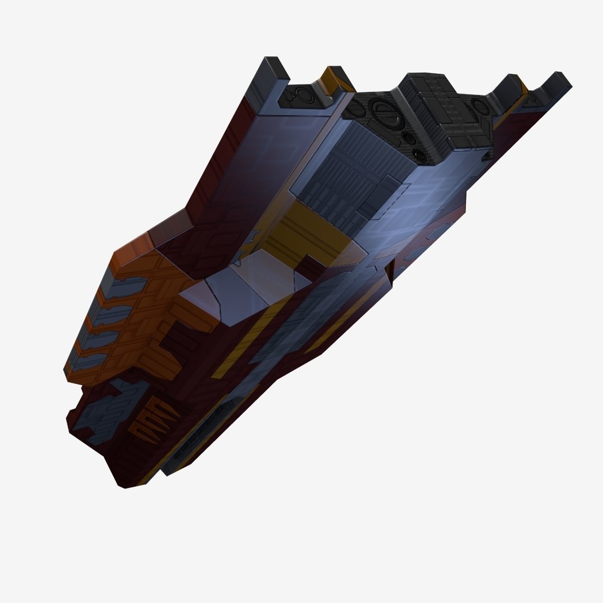 StarFreighter star wars spaceship Low-poly 3D model_5