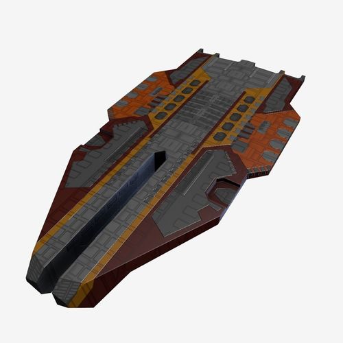 StarFreighter star wars spaceship Low-poly 3D model