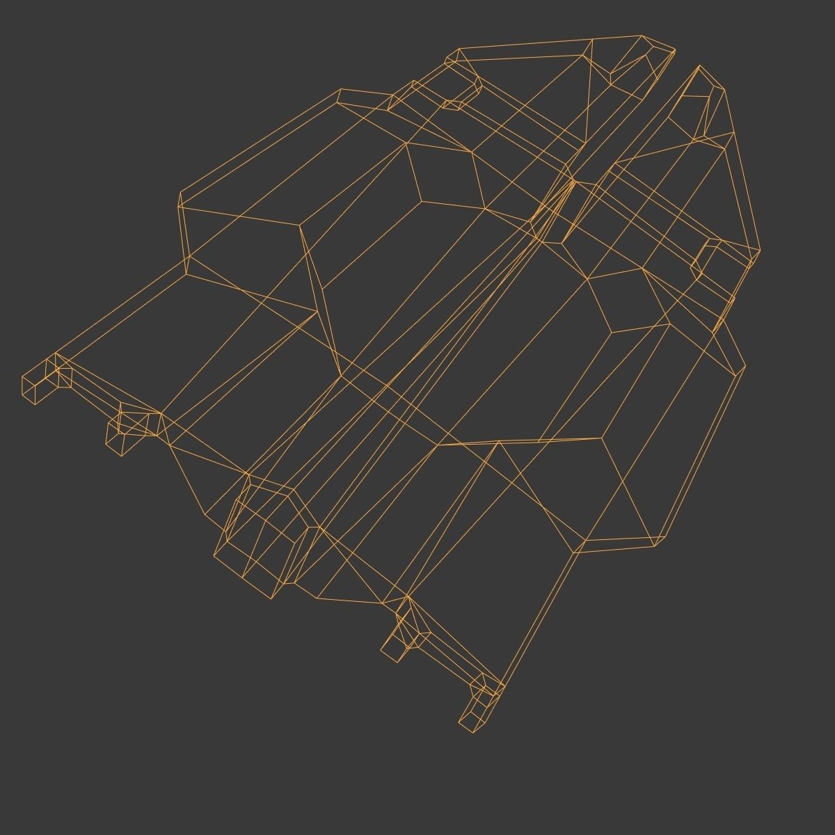 StarFreighter star wars spaceship Low-poly 3D model_15