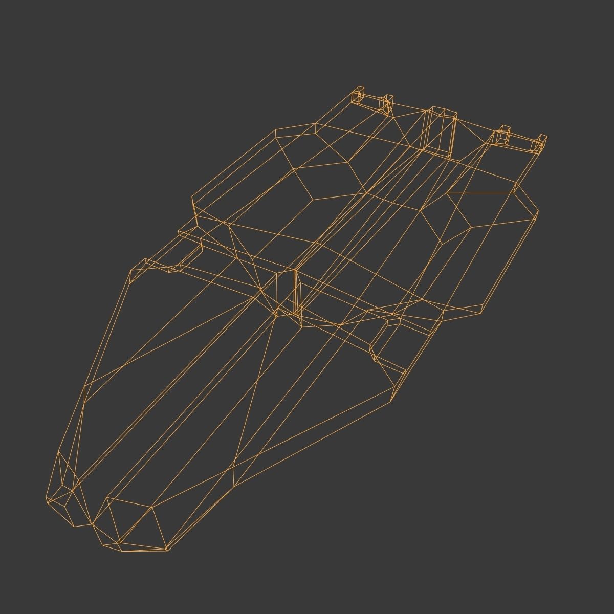 StarFreighter star wars spaceship Low-poly 3D model_12
