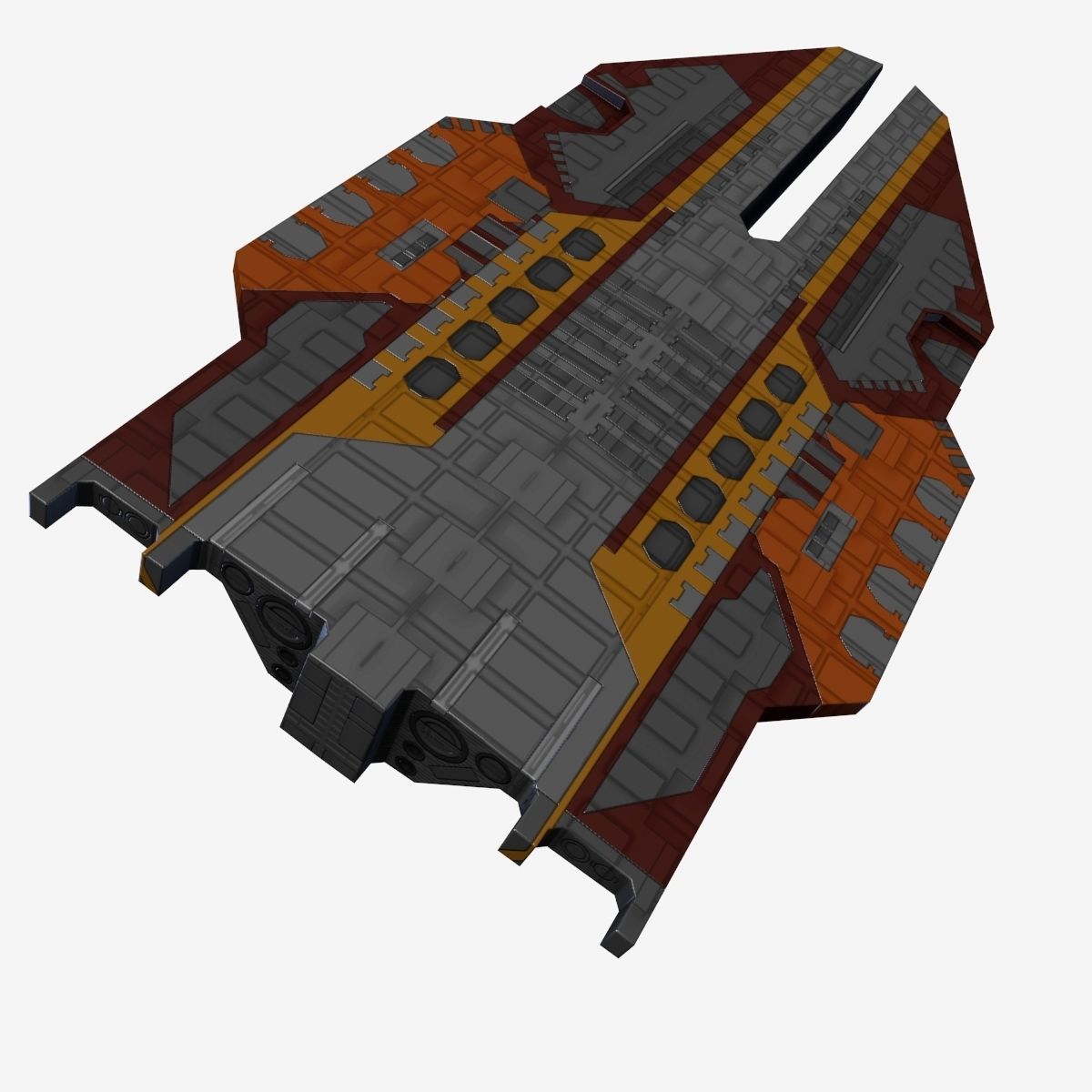 StarFreighter star wars spaceship Low-poly 3D model_2