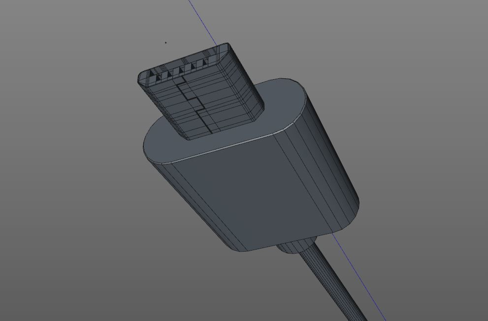 Micro USB Male and Female Connector 3D model_6