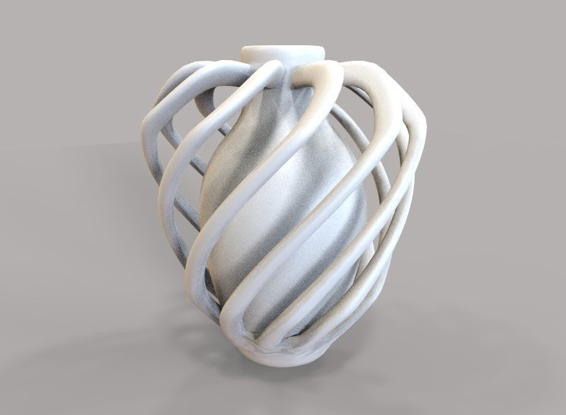 Vase 08 Low-poly 3D model_2