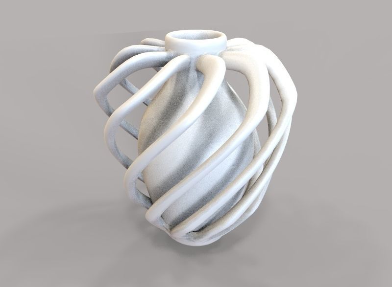 Vase 08 Low-poly 3D model_1