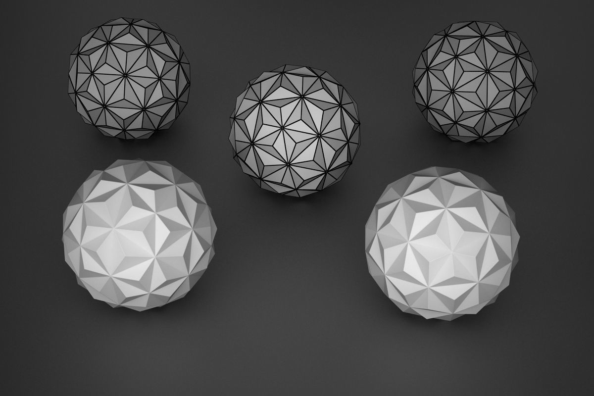 A set of fractal three-dimensional monochrome symbolic objects 3D print model_6