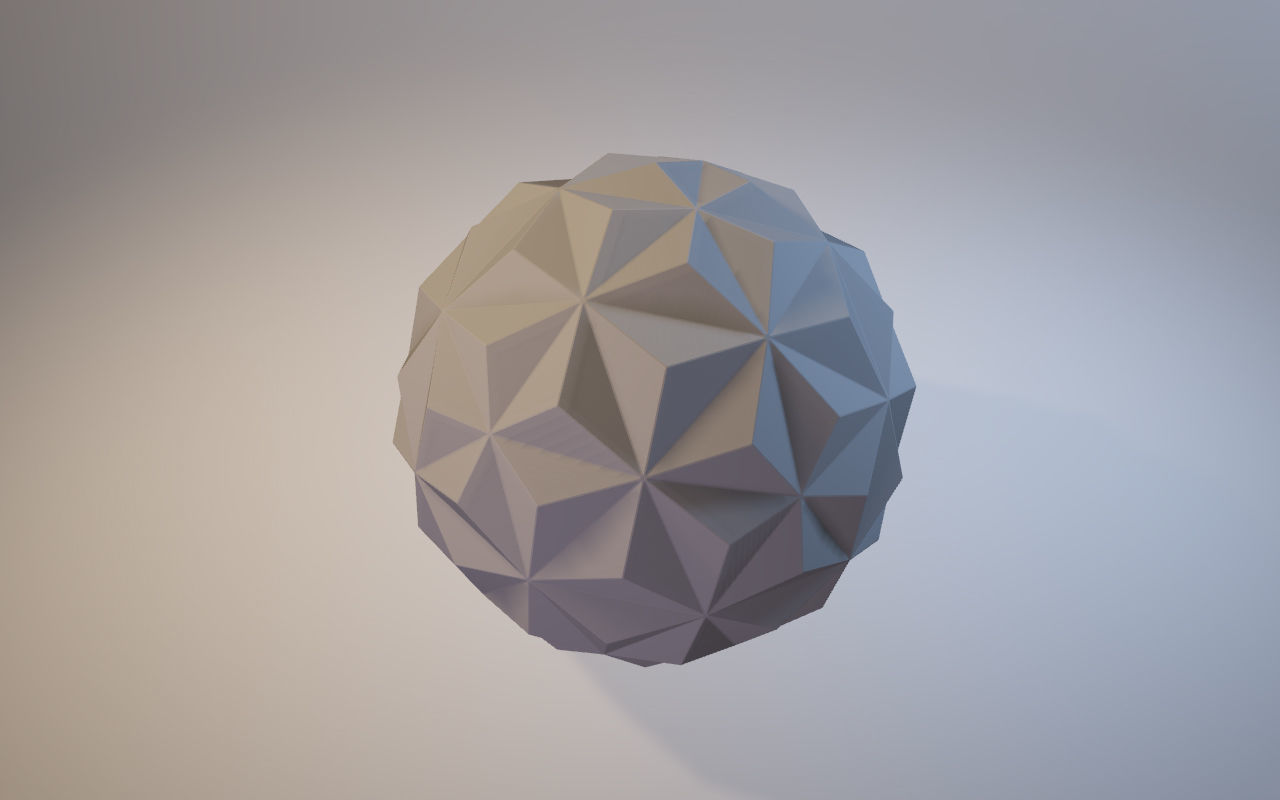 A set of fractal three-dimensional monochrome symbolic objects 3D print model_1