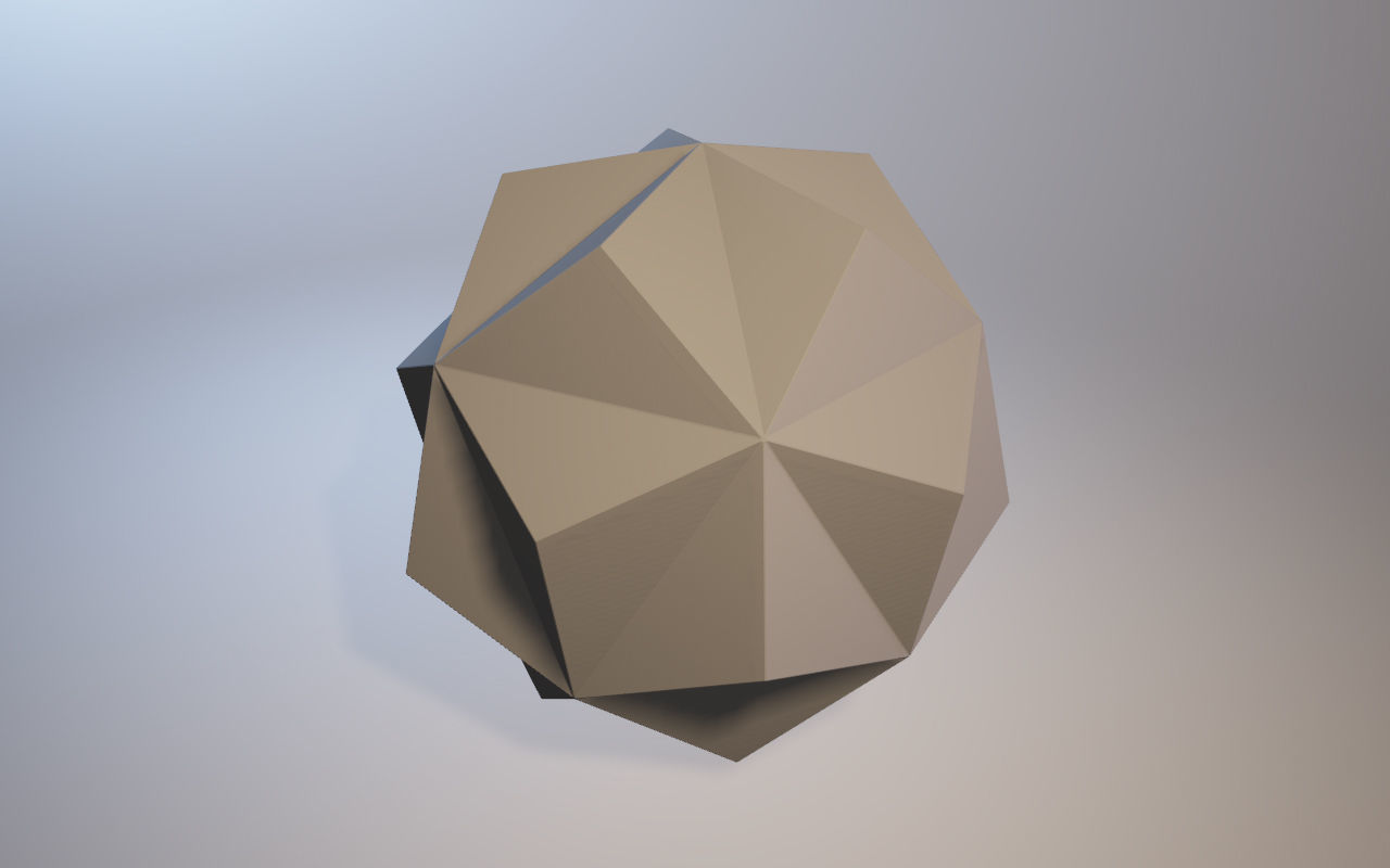 A set of fractal three-dimensional monochrome symbolic objects 3D print model_2