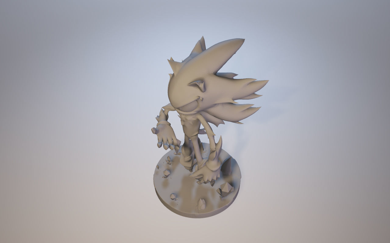 Mephiles the Dark Sonic X 3D print model_2